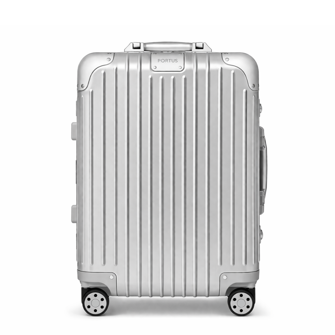 Portus Aluminium Suitcase Silver 24inch