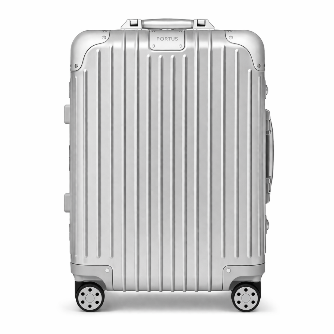 Portus Aluminium Suitcase Silver 29inch